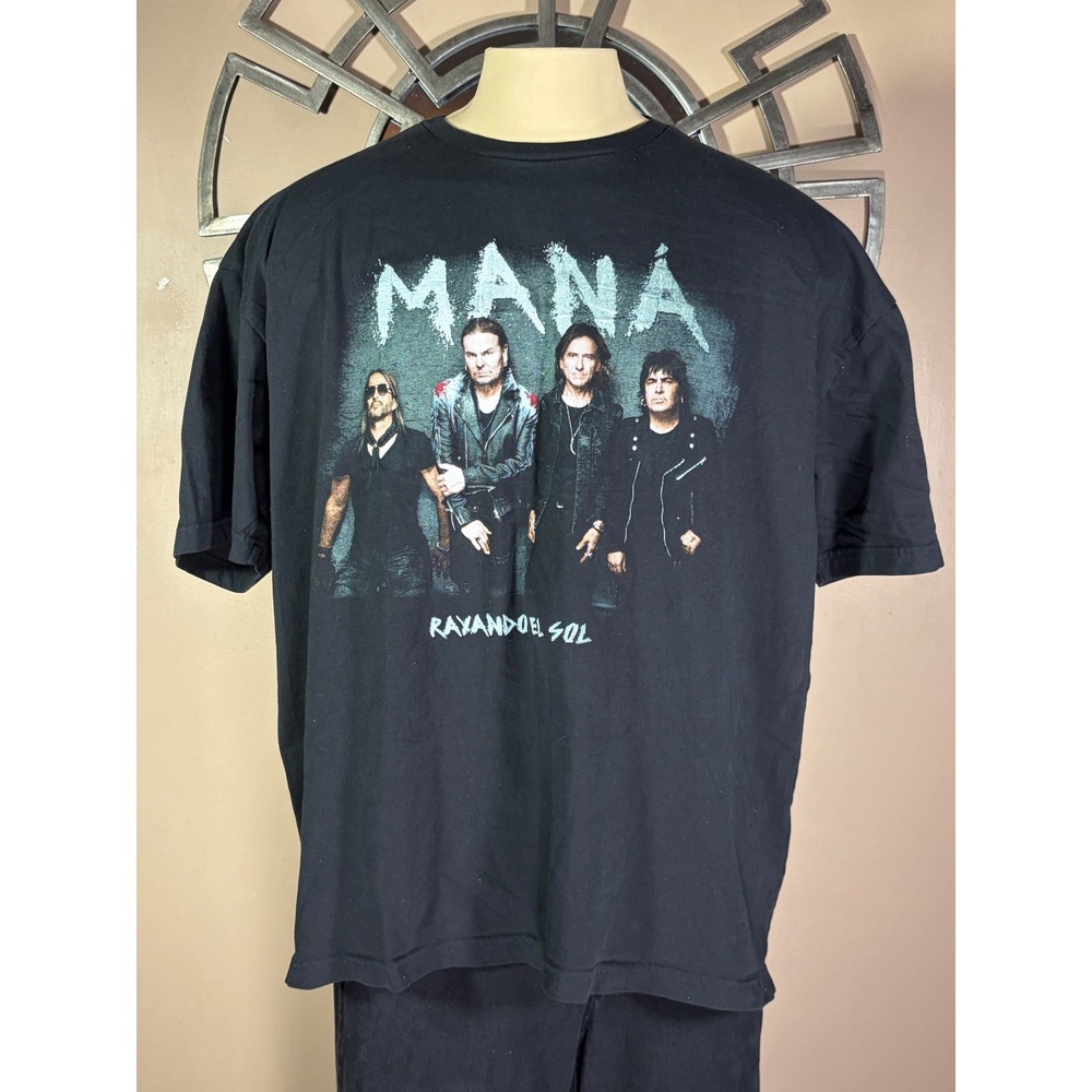 Mana Rayando El Sol Tour 2019 Latin Rock Shirt Black Mens 2X Cotton Heritage